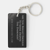 白いオオカミおよび暗闇のkeychain キーホルダー (裏面)