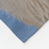 白いオオカミのフリースブランケット フリースブランケット (角)