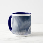 白いオオカミの芸術のマグ マグカップ (正面左)