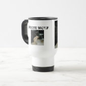 白いオオカミ トラベルマグ (正面左)
