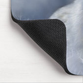 白いオオカミ マウスパッド (コーナー)