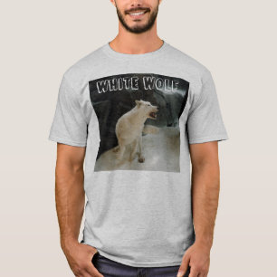 白いオオカミ Tシャツ
