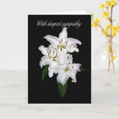 白いオニユリの共感書 カード (黄色い花)