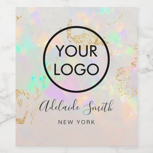 白いオパールのロゴ ワインラベル (シングルラベル)