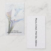 白いオランダカイウユリのカスタマイズ可能な名刺 名刺 (正面/裏面)