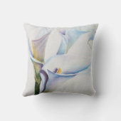 白いオランダカイウユリの枕 クッション (裏面)