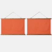白いオレンジ色の四角縁ど形で、Vを作成 吊り下げ型タペストリー (ダブル)