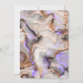 白いオレンジ色の大理石テクスチャを作成する 招待状 (裏面)