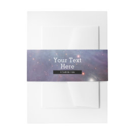 白いオーガニック好意レトロオリオン星雲EDITABLE 招待状ベリーバンド