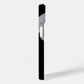 白いオーキッドフラワーオンブラック Case-Mate iPhoneケース (裏面 / 右)