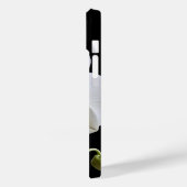 白いオーキッドフラワーオンブラック Case-Mate iPhoneケース (裏面 / 左)