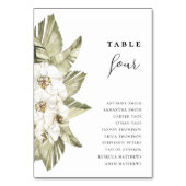 白いオーキ結婚ッドのテーブル番号 テーブルナンバー (正面)