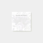 白いオーバーレイと名前の下のソフトパープルフローラ ポストイット (正面)