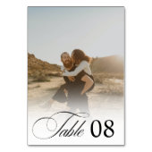 白いオーバーレイシックな書道結婚写真 テーブルナンバー (裏面)