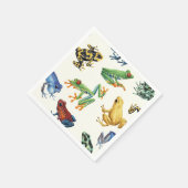 白いカエル スタンダードカクテルナプキン (角)