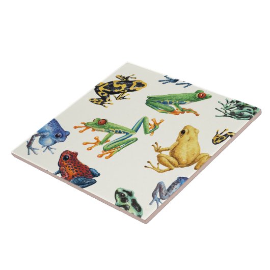 白いカエル タイル (側面)