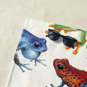 白いカエル ビーチタオル (インサイチュ)