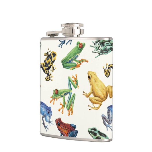 白いカエル フラスク (左)