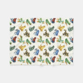 白いカエル フリースブランケット (正面(横))