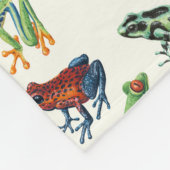 白いカエル フリースブランケット (角)