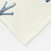 白いカエル フリースブランケット (角)