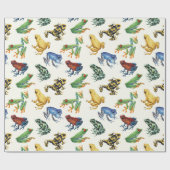 白いカエル ラッピングペーパー (フラット)