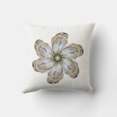 白いカキの花の枕- Aを設計して下さい クッション (裏面)
