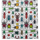 白いカブトムシ シャワーカーテン (正面)