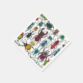 白いカブトムシ スタンダードカクテルナプキン (角)