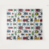 白いカブトムシ タペストリー (正面(横))