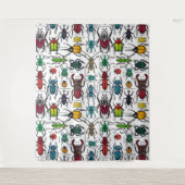 白いカブトムシ タペストリー (正面)