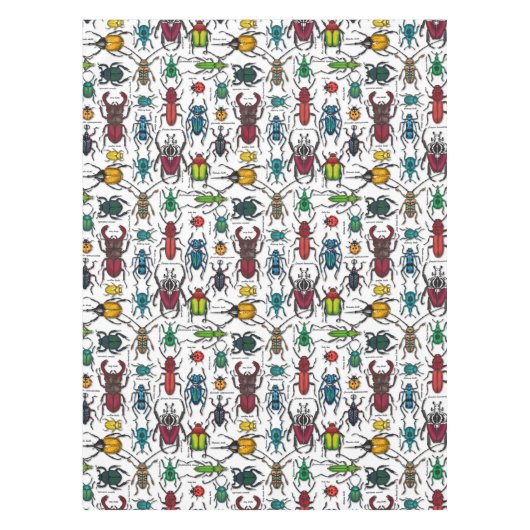 白いカブトムシ テーブルクロス (正面)