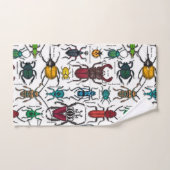 白いカブトムシ バスタオルセット (ハンドタオル)