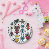 白いカブトムシ ペーパープレート (パーティー)