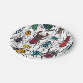 白いカブトムシ ペーパープレート (アングル)