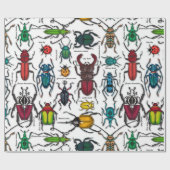 白いカブトムシ ラッピングペーパー (フラット)