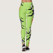 白いカボチャと魔女の帽子と子猫 レギンス (裏面)