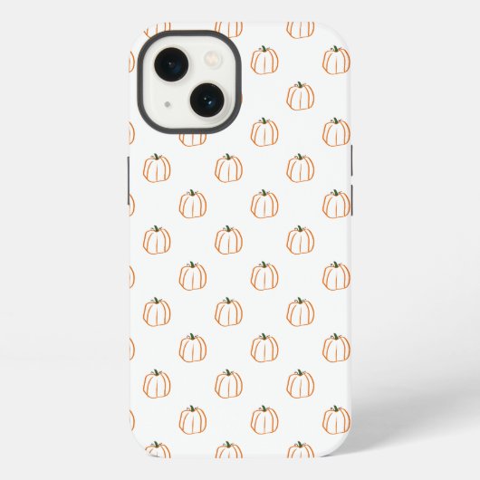 白いカボチャのケース iPhoneケース (裏面)