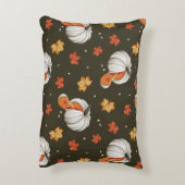 白いカボチャを使った模様 アクセントクッション (裏面(縦))