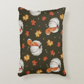 白いカボチャを使った模様 アクセントクッション (正面(垂直))