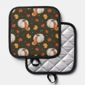 白いカボチャを使った模様 鍋敷き (正面/裏面)