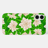 白いカメリアと緑葉の Case-Mate iPhoneケース (裏面 (横))