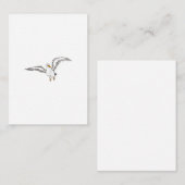 白いカモメの鳥 ノートカード (正面/裏面)