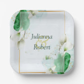 白いカライリー紙プレート ペーパープレート (正面)