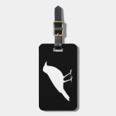 白いカラスとの黒 ラゲッジタグ (正面縦)