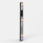 白いカラフルイースターエッグのハート Case-Mate iPhoneケース (裏面/右)