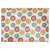 白いカラフルテーブルクロスのスノーフレーク・オルブ テーブルクロス (正面(横))