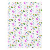 白いカラフル吹き出しと吹き出し テーブルクロス (正面)