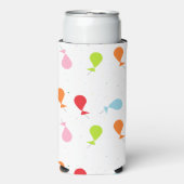 白いカラフル風船 スリム缶クーラー (Seltzer正面)
