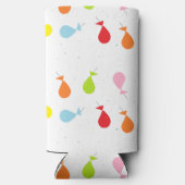 白いカラフル風船 スリム缶クーラー (裏面)